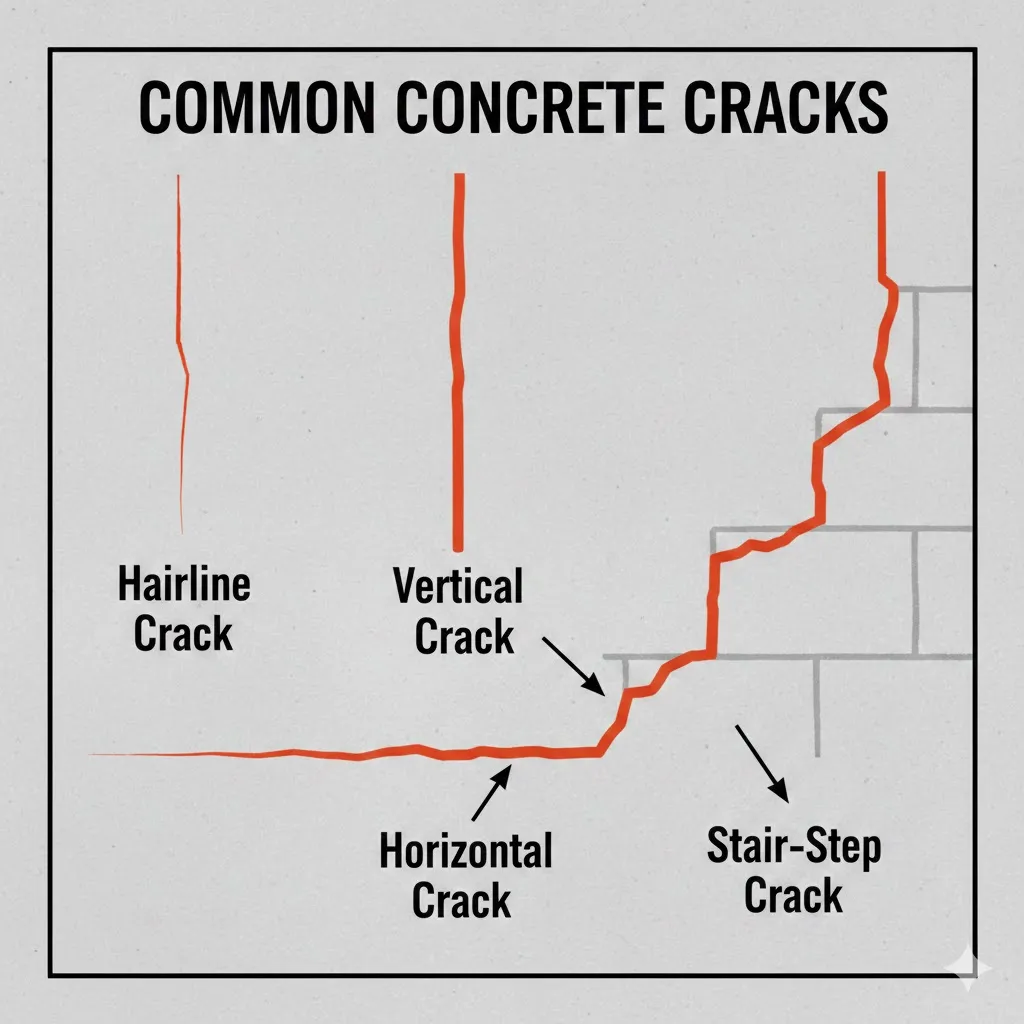 concrete wall crack repair