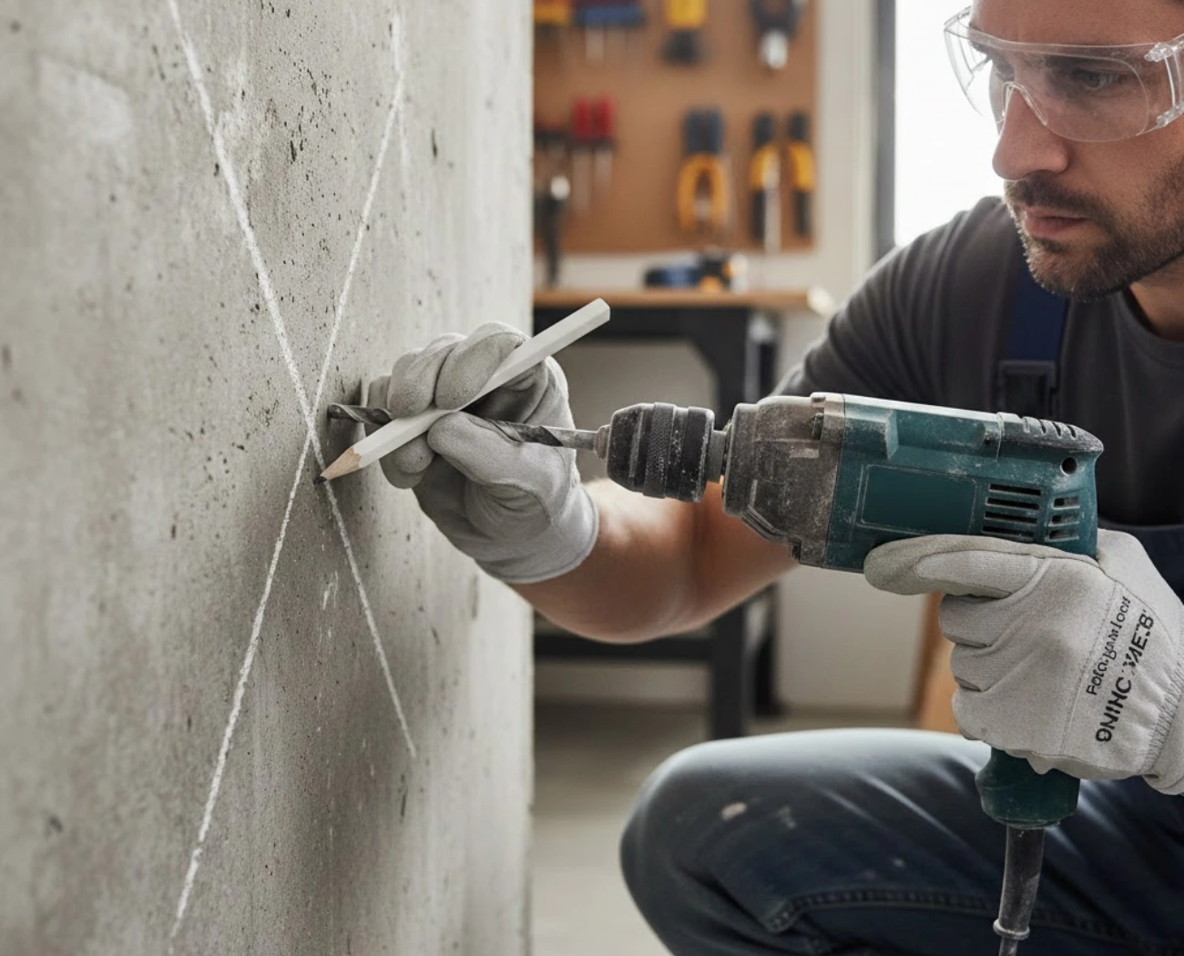 how to drill into concrete