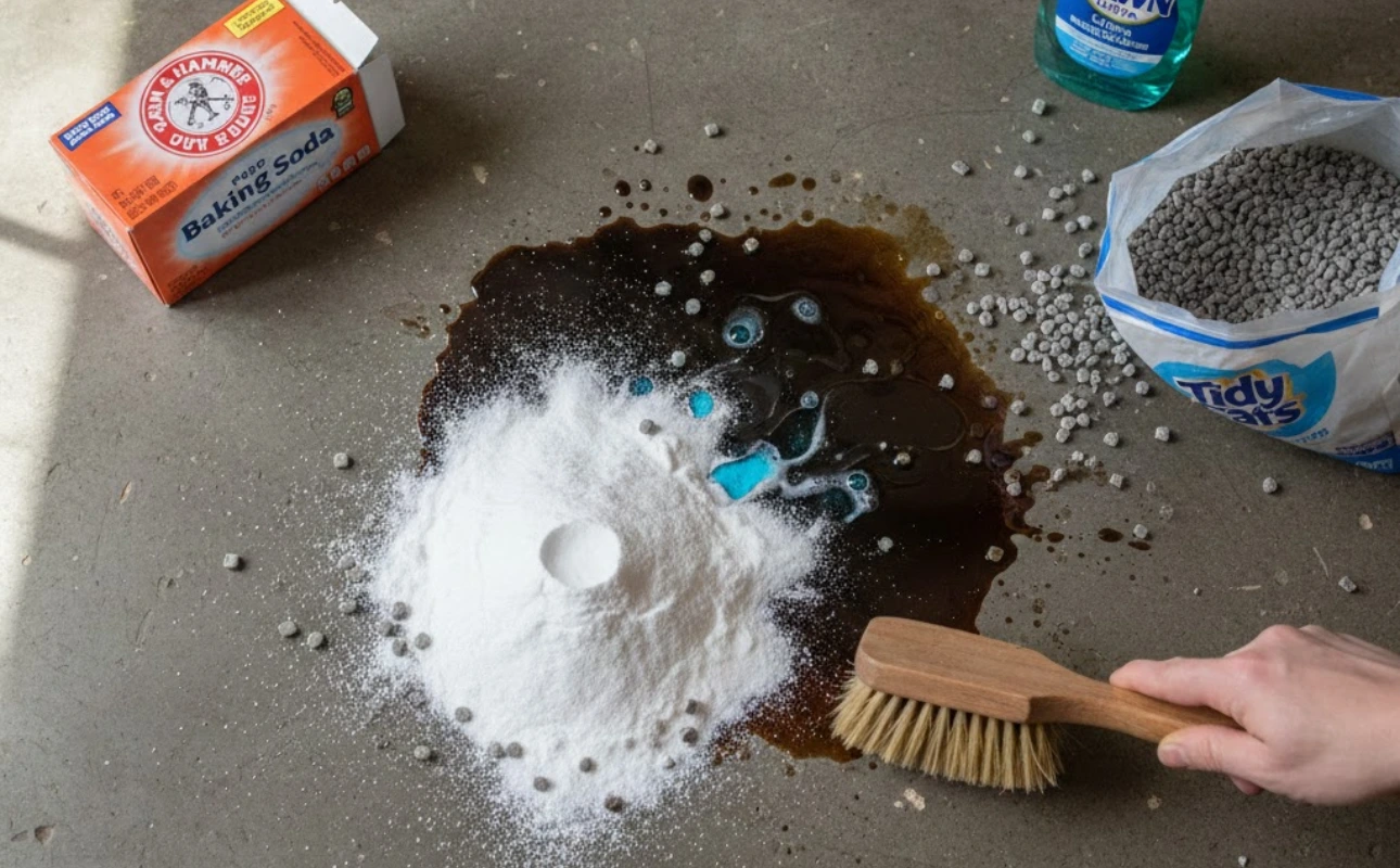 how to remove oil stains from concrete