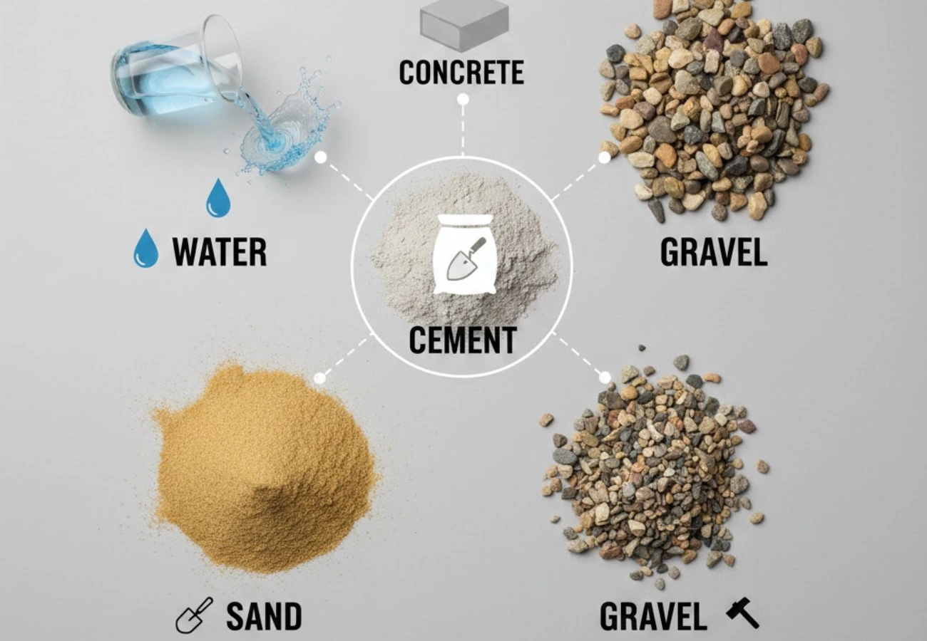 the Main Ingredients of Concrete
