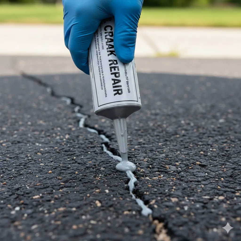 concrete driveway crack repair