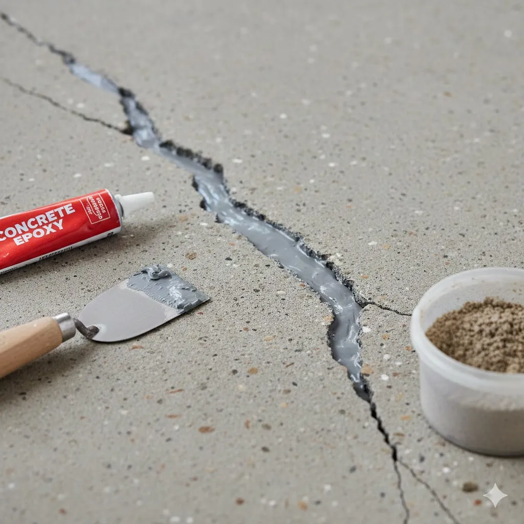 concrete basement floor crack repair